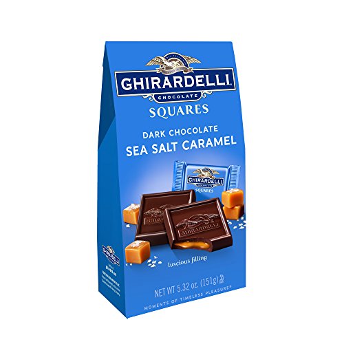 Product Cover Ghirardelli Dark and Caramel Sea Salt, Chocolate Squares, 5.32 oz, 4 Count