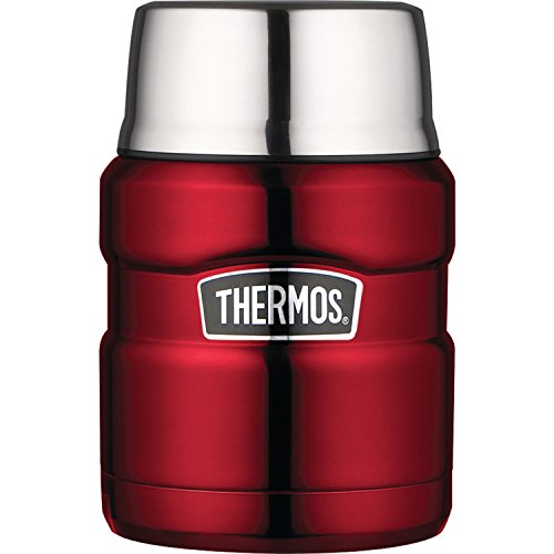Product Cover Thermos Stainless King 16 Ounce Food Jar with Folding Spoon, Cranberry