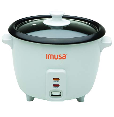 Product Cover IMUSA USA GAU-00011 Electric Nonstick Rice Cooker 3-Cup (Uncooked) 6-Cup (Cooked), White