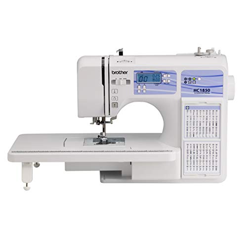 Product Cover Brother Sewing and Quilting Machine, HC1850, 185 Built-in Stitches, LCD Display, 8 Included Sewing Feet