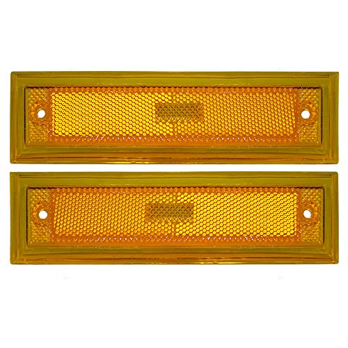 Product Cover Aftermarket Replacement Driver and Passenger Set Signal Side Marker Lights Compatible with 1981-1991 C/K/R/V Suburban Jimmy Blazer