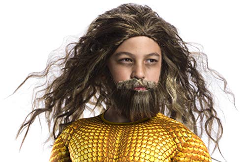 Product Cover Rubie's Costume Boys Justice League Aquaman Beard & Wig Costume, One Size