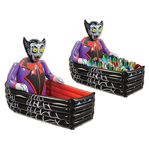 Product Cover Beistle Inflatable Vampire and Coffin Cooler, 3-Feet 6-Inch Width by 30-Inch Height, 1 Piece