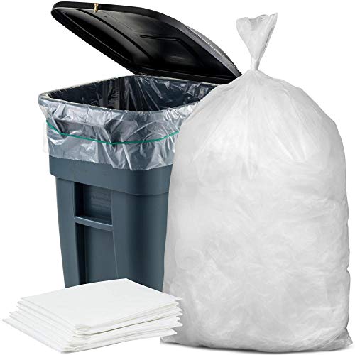 Product Cover Plasticplace 65 Gallon Trash Bags │ 1.5 Mil │ Clear Heavy Duty Garbage Can Liners │ 50