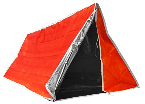Product Cover SE ET3683 Emergency Outdoor Tube Tent with Steel Tent Pegs, Orange