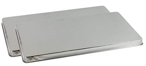 Product Cover Reston Lloyd R880S Rectangular Burner Cover, Steel, Set of 2, Stainless Look