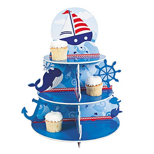 Product Cover 1 X Nautical Sailor Cupcake Holder Stand Size: 16