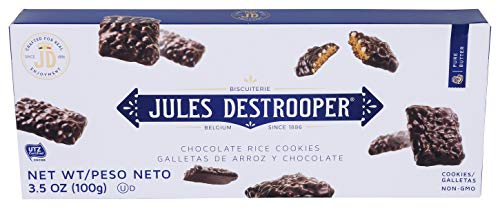 Product Cover Jules Destrooper Rice Crisp Crunch, Belgian Chocolate Covered Cookies, 3.52-Ounce Box