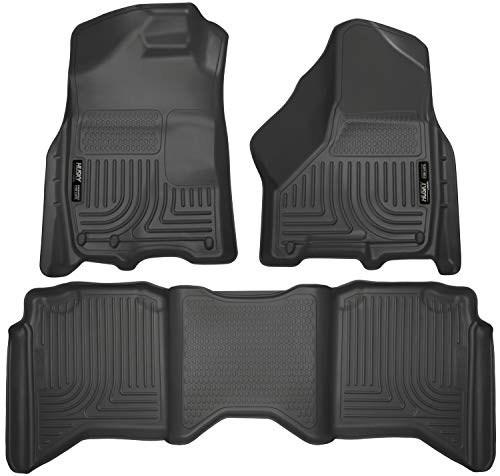 Product Cover Husky Liners 99001 Black Weatherbeater Front & 2nd Seat Floor Mats Fits 2009-18, 2019 1500 Classic, 2010-18 Dodge Ram 2500/3500 Crew Cab