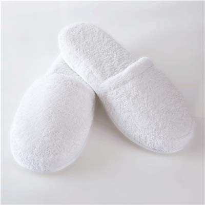 Product Cover Turkishtowels Luxury 100% Cotton Terry SPA Slippers in White - Medium