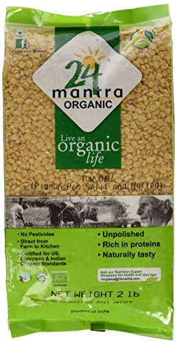 Product Cover 24 mantra Organic Split Pigeon Pea (Toor Dal) 2 lbs
