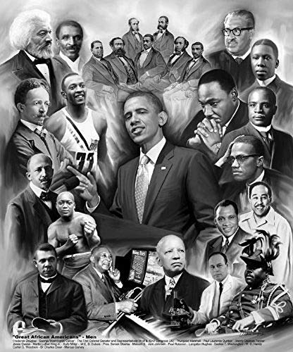 Product Cover Great African American Men by Wishum Gregory, Obama  King  Malcolm X  Marshall  (20x24)