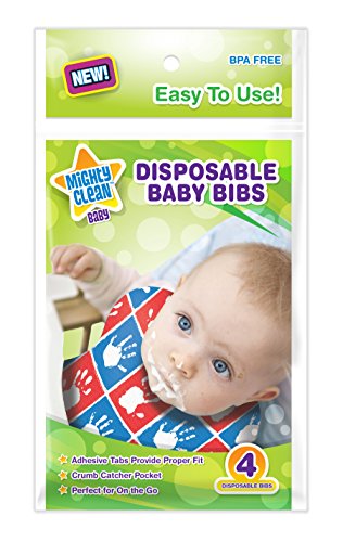 Product Cover Mighty Clean Baby Disposable Baby Bibs 24 Count (4 Bibs per Package)