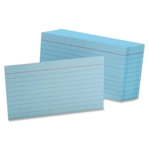 Product Cover Oxford 7321BLU -Colored Ruled Index Cards, 3 x 5, Blue, 100/Pack