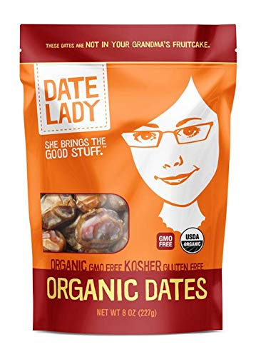 Product Cover Date Lady Organic Barhi Dates | Vegan, Paleo, Gluten-free & Kosher (1 Bag)