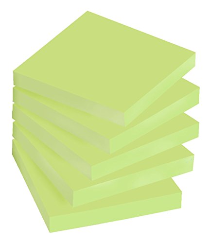 Product Cover Post-it Super Sticky Notes, 2x Sticking Power, 3 x 3-Inches, Limeade, 5-Pads/Pack (654-5SSLE)