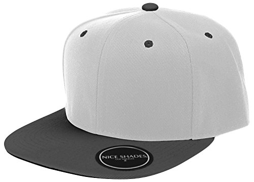 Product Cover L.O.G.A. Plain Adjustable Snapback Hats Caps (Many Colors). White/Black