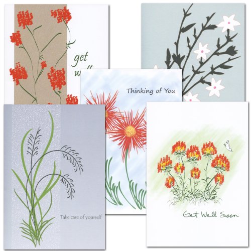 Product Cover Get Well Card Assortment - 2 each of 5 different styles, box of 10 cards & envelopes