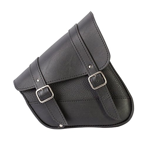 Product Cover Dowco Willie & Max 59778-00 Synthetic Leather Swingarm Bag: Black, Fits Dual Shock Bikes/Sportster/Yamaha Bolt, 9 Liter Capacity
