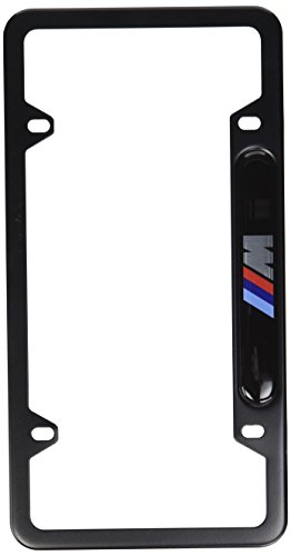 Product Cover BMW FBA_82-12-0-010-404 Black Stainless Steel License Frame with M Logo