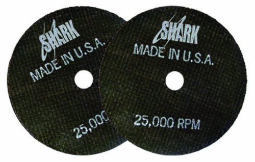 Product Cover Shark 12704 3-Inch by 1/16-Inch by 3/8-Inch Double Reinforced Cut-off Wheels, 54-Grit, 10-Pack