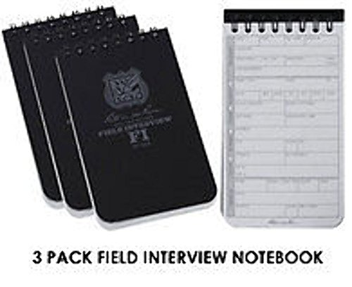 Product Cover Rite In The Rain 3X5 Notebook - Field Interview - 3 Pack #104-3