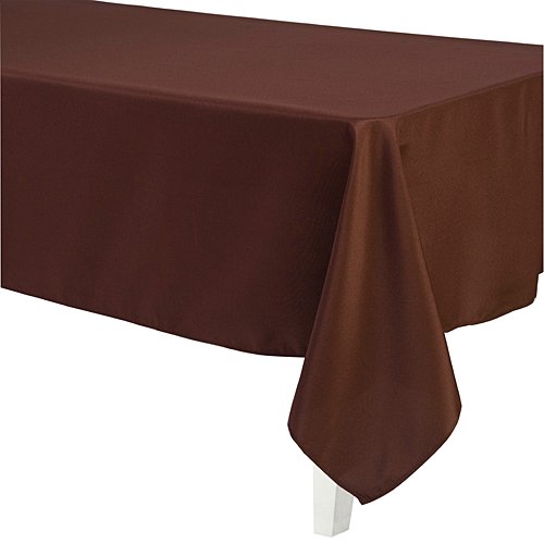 Product Cover LinenTablecloth 60 x 126-Inch Rectangular Polyester Tablecloth Chocolate
