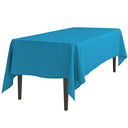Product Cover LinenTablecloth 60 x 126-Inch Rectangular Polyester Tablecloth Turquoise