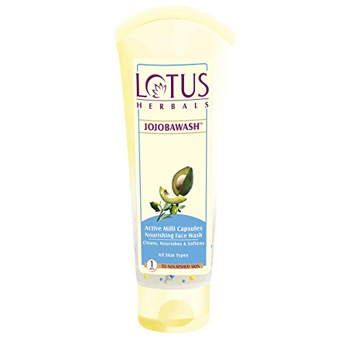 Product Cover Lotus Herbals Jojobawash Active Milli Capsules Nourishing Face Wash, 120g