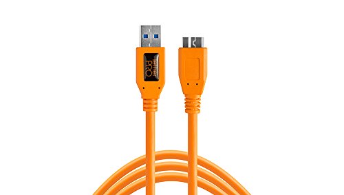 Product Cover TetherPro USB 3.0 SuperSpeed Micro-B Cable, 15 feet, High-Visibility Orange