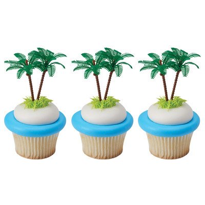 Product Cover Bag of 12 ~ Palm Tree Picks ~ Cake / Cupcake Topper