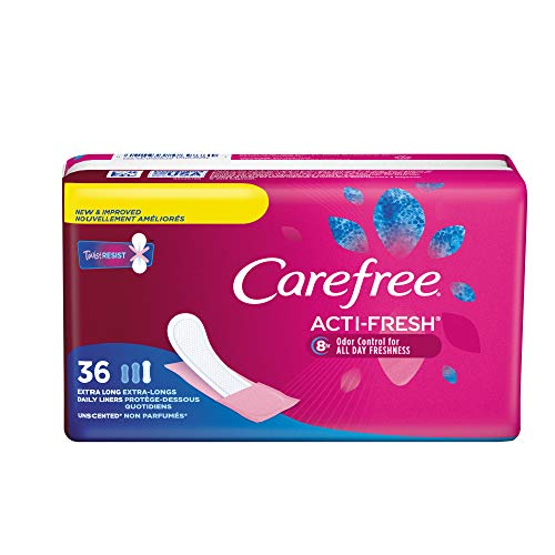 Product Cover Carefree Body Shape Pantiliners, Extra Long To Go Unscented, 36 ct
