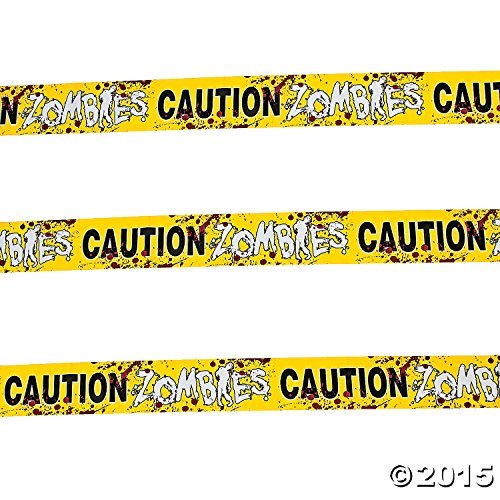 Product Cover Fun Express 1 Caution Zombies Party Tape Roll, 20'