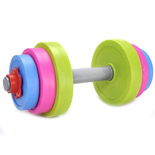 Product Cover Liberty Imports Adjustable Dumbbell Toy Pretend Workout Set for Kids Gym Exercise - Fill with Beach Sand or Water!