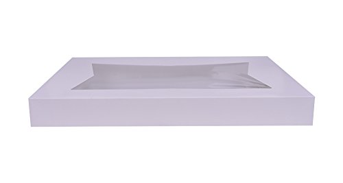 Product Cover Southern Champion Tray 24253 Paperboard White Window Bakery Box Top (Bottom Sold Separately), 26-1/2