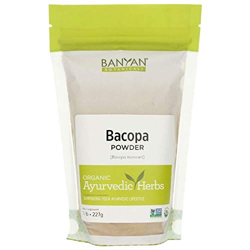 Product Cover Banyan Botanicals Bacopa Powder, 1/2 Pound - USDA Organic - Bacopa monniera - Ayurvedic Herb for Memory & Focus