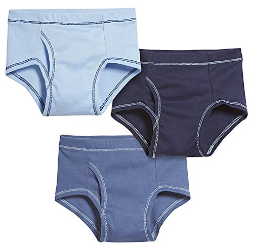 Product Cover City Threads Boys' Brief Underwear All Cotton for Sensitive Skins SPD Sensory Friendly 3-Pack, Shades of Blue -4T