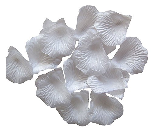 Product Cover Dxhycc 1000pcs White Silk Rose Petals Artificial Flower Wedding Party Vase Decor Bridal Shower Favor Centerpieces