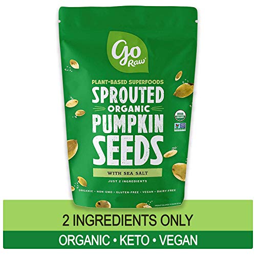 Product Cover Go Raw Pumpkin Seeds with Sea Salt, Sprouted & Organic, 14oz. | Keto | Vegan | Gluten Free Snacks | Superfood