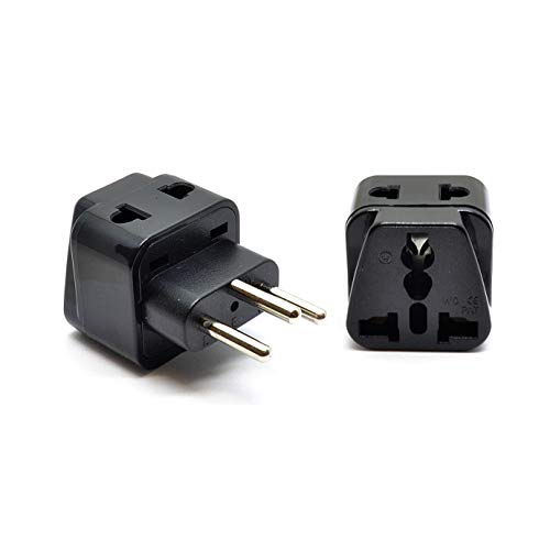 Product Cover OREI 2 in 1 USA to Switzerland Travel Adapter Plug (Type J) - 2 Pack, Black