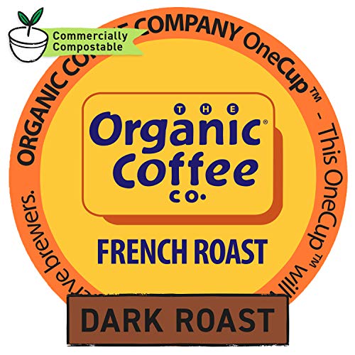 Product Cover The Organic Coffee Co. OneCup, French Roast, Single Serve Coffee K-Cup Pods (36 Count), Keurig Compatible
