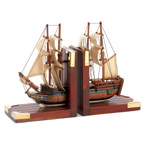 Product Cover Gifts & Decor Office Library Sailing Schooner Nautical Theme Bookend