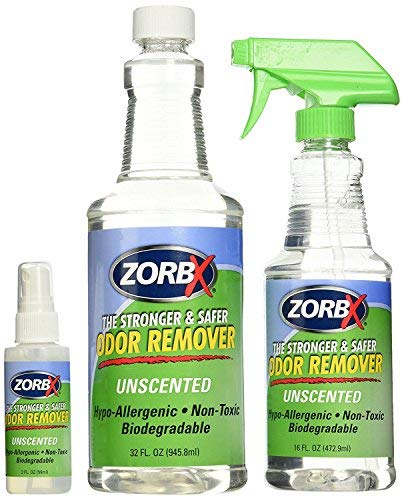 Product Cover ZORBX Unscented Multipurpose Odor Remover Safe for All, Carpet , Hardwood , Tile , Fabric Odor Eliminator, No Perfumes or Fragrances, Stronger and Safer Odor Remover Works Instantly (Value Pack)