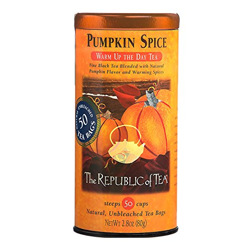 Product Cover The Republic of Tea Pumpkin Spice Black Tea, 50 Tea Bags, Autumnal Spice Blend