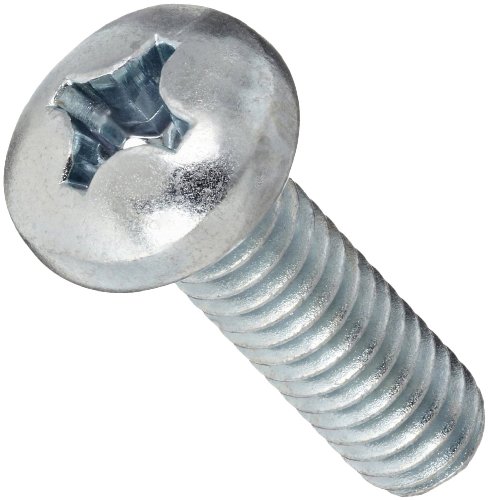 Product Cover Steel Machine Screw, Zinc Plated Finish, Pan Head, Phillips Drive, Meets DIN 7985, 60mm Length, Fully Threaded, M8-1.25 Metric Coarse Threads (Pack of 5)