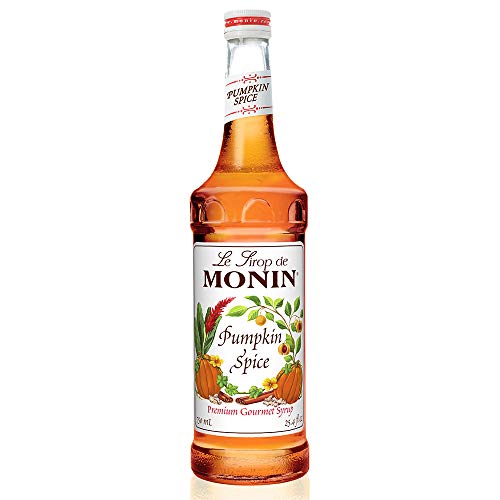 Product Cover Monin - Pumpkin Spice Syrup, Hints Of Nutmeg & Cinnamon, Natural Flavors, Great for Lattes, Mochas, Steamers, Teas, Ciders & Dessert Cocktails, Vegan, Non-Gmo, Gluten-Free (750ml)