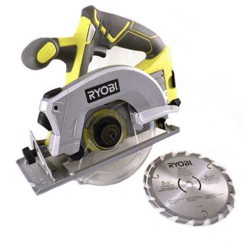 Product Cover Ryobi P506 One+ Lithium Ion 18V 5 1/2 Inch 4,700 RPM Cordless Circular Saw with Laser Guide and Carbide-Tipped Blade (Battery Not Included, Power Tool Only) green full size