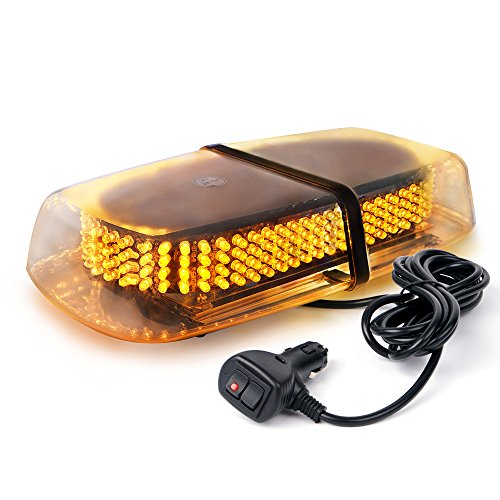Product Cover Xprite 240 LED Amber/Yellow Roof Top LED Emergency Strobe Lights Mini Bar for Cars Trucks Snow Plow Vehicles Warning Caution Lights w/Magnetic Base
