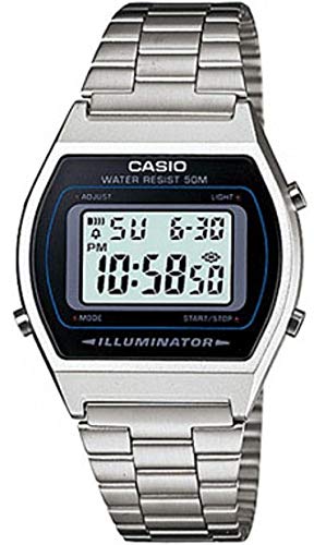 Product Cover Casio B640WD-1A Men's Silver Digital Retro Stainless Steel Watch