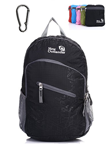Product Cover Outlander Packable Handy Lightweight Travel Hiking Backpack Daypack, Black